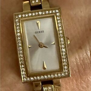 Guess Gold Women's Watch with Crystal Details in face and letter G